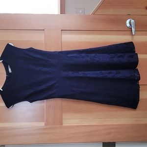 Navy Lace Cap Sleeve Dress